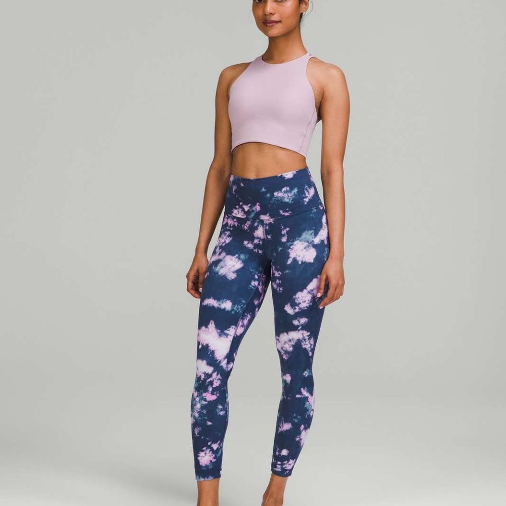 NWT Lululemon Align HR Pant 25" Legging, Circulate Tie Dye Mineral Blue, Size 4